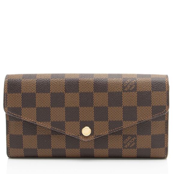 Louis Vuitton Damier Ebene Sarah Wallet - Picture 1 of 12